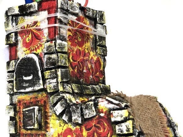 Печка-карандашница из картона Печка-карандашница из картона