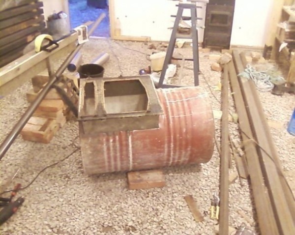 Печка в гараж своими руками