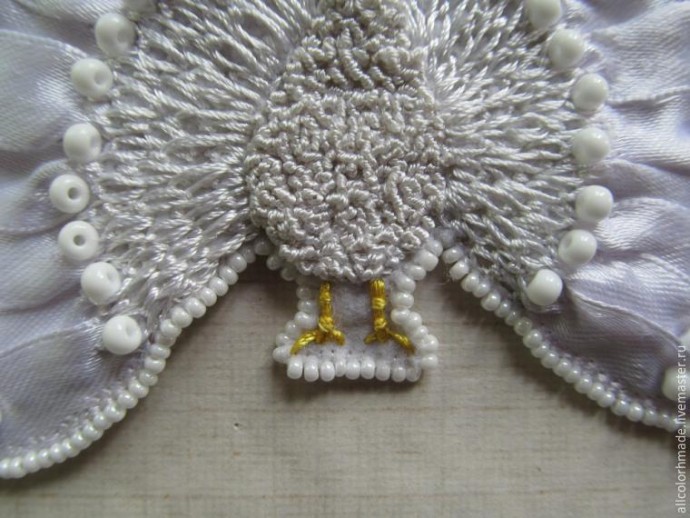 Делаем оригинальный элемент для аппликации "Белый павлин" Делаем оригинальный элемент для аппликации "Белый павлин"