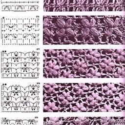 ​Подборка узоров для вязания из тонких нитей