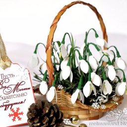 Подснежники из бумаги