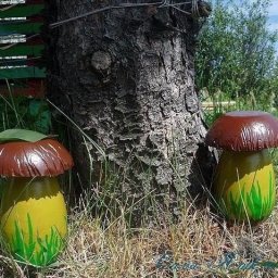 Садовые грибочки из гипса