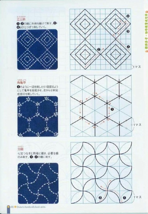 Шаблоны для сашико вышивки