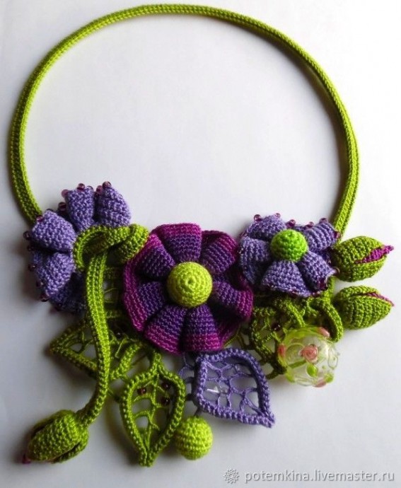 Вязаные украшения: колье (идеи) Вязаные украшения: колье (идеи)