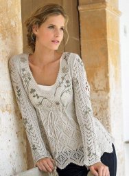 Ажурная туника спицами