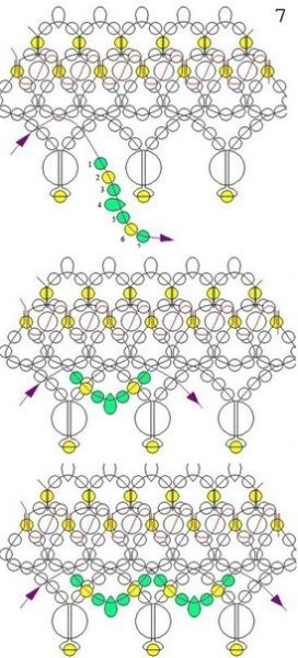 ​Красивое колье из бисера