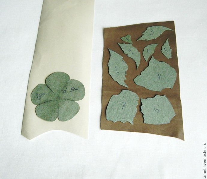 Декор сумки с цветком