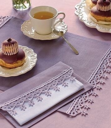 ​Вязаная кайма для украшения праздничного стола