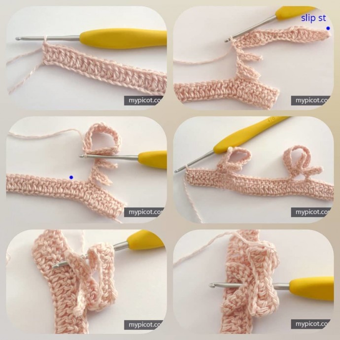 Узор "Бантики" крючком