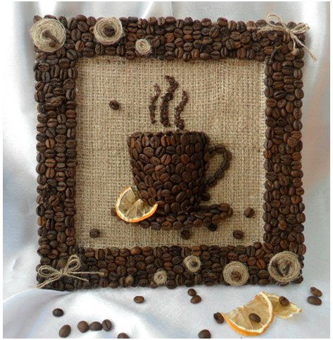 Идеи картин из кофейных зерен