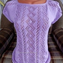 Красивый летний пуловер с коротким рукавом реглан