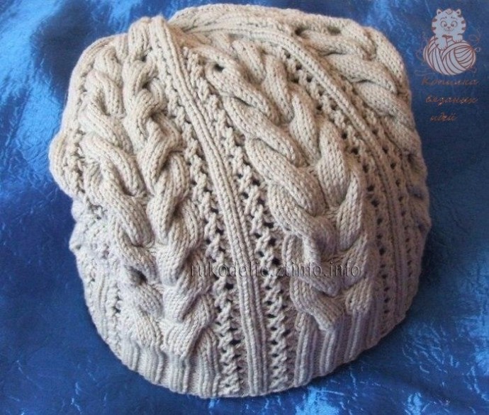 Шапочка и митенки "Ажурная осень" Шапочка и митенки "Ажурная осень"