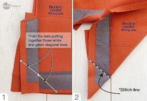 Техники шитья: соединение с подкладой