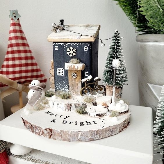 Зимние композиции из дерева