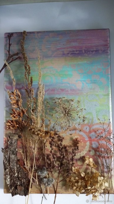 Панно с сухоцветами