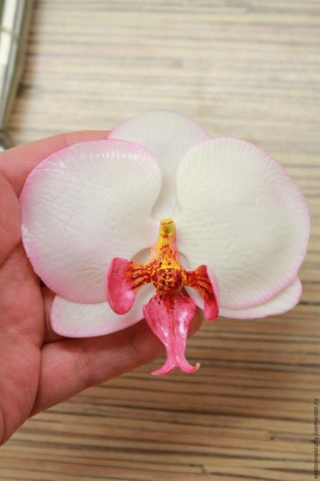 Лепим орхидею из холодного фарфора