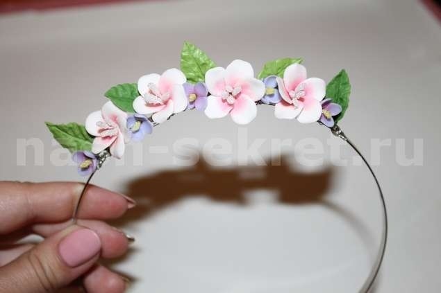 Ободок из полимерной глины