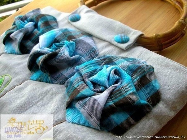 Текстильные розочки: мастер-класс