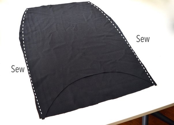 ​Юбка с воланом с завышенным передом