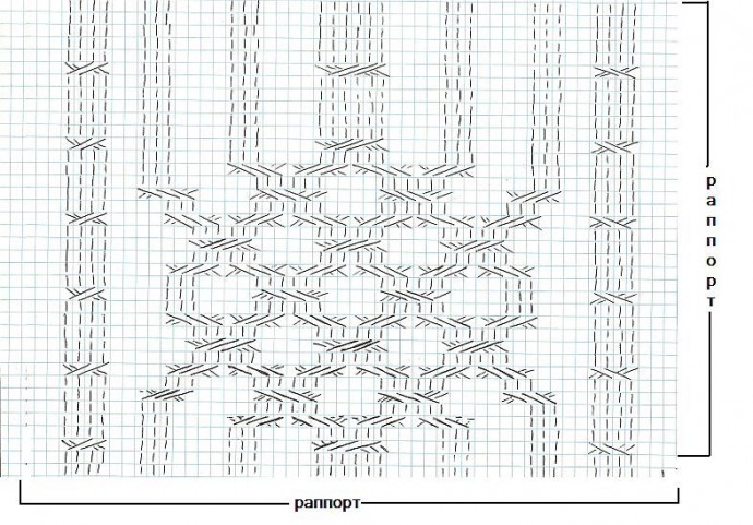 Юбка спицами с вертикальными аранами "эйфелева башня"