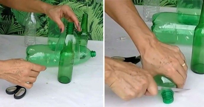 ​Благородный мухомор из пластиковой бутылки