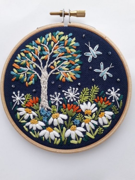 ​Идеи вышивки, оставленной в пяльцах