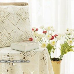 Красивый узор для вязания подушки и пледа