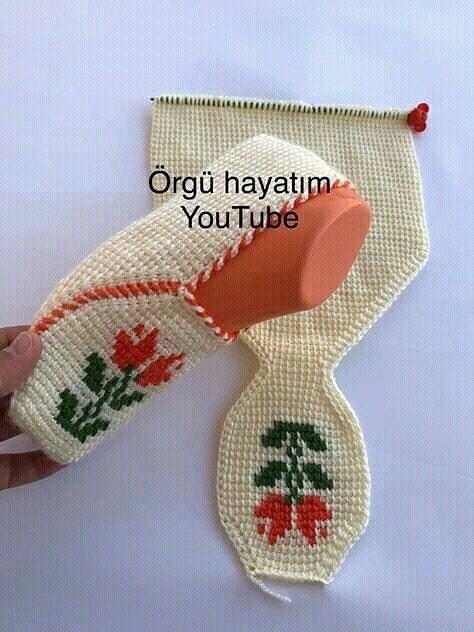 Вязаные следочки своими руками