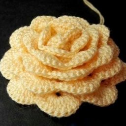 Вязаные розы