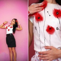 Маки на футболке