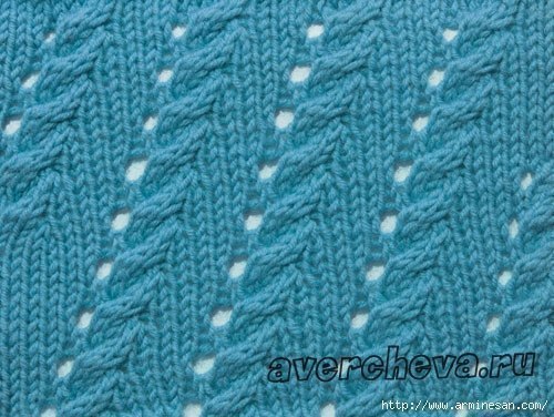 Оригинальные ажурные узоры спицами