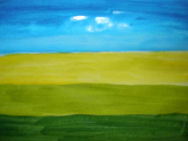 ​Рисуем гуашью летний пейзаж