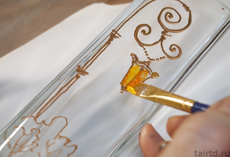 ​Роспись по стеклу "Ночи Петербурга"