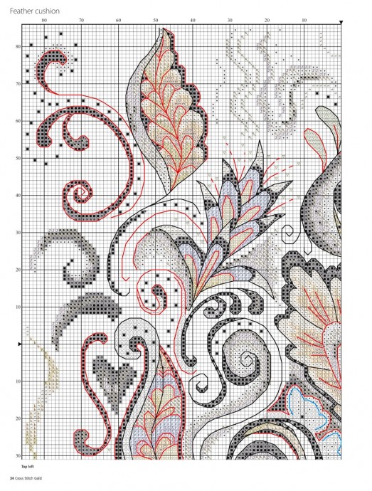 Стилизованный лебедь: вышивка