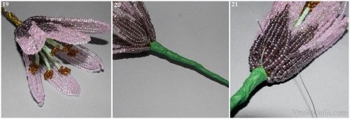 Букет лилий из бисера: мастер-класс