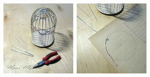 Декоративная клетка из проволоки