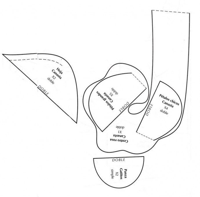 Нежная розочка из ткани
