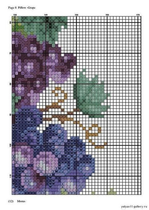 Сочная вышивка винограда