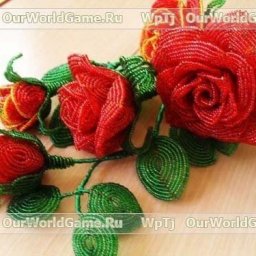 Розы из бисера