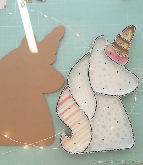 Ночник из картона "Единорожка" Ночник из картона "Единорожка"