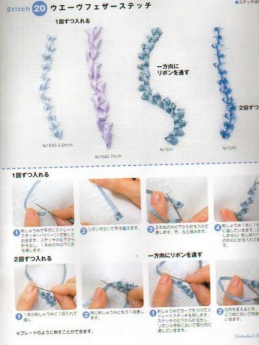 Учимся вышивать лентами