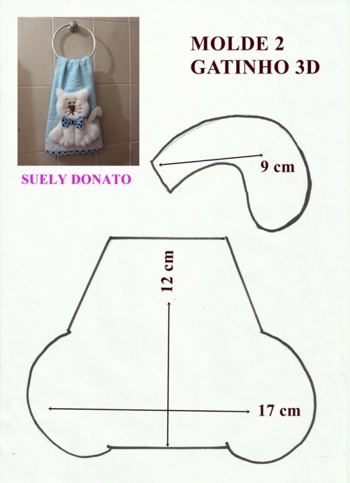 Уютное полотенце с пушистым котиком для ванной