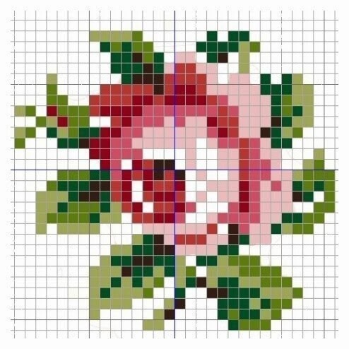 ​Вышиваем небольшие розочки