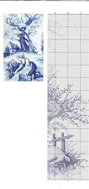 Вышивка в синих тонах Вышивка в синих тонах