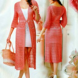 Ажурное летнее пальто