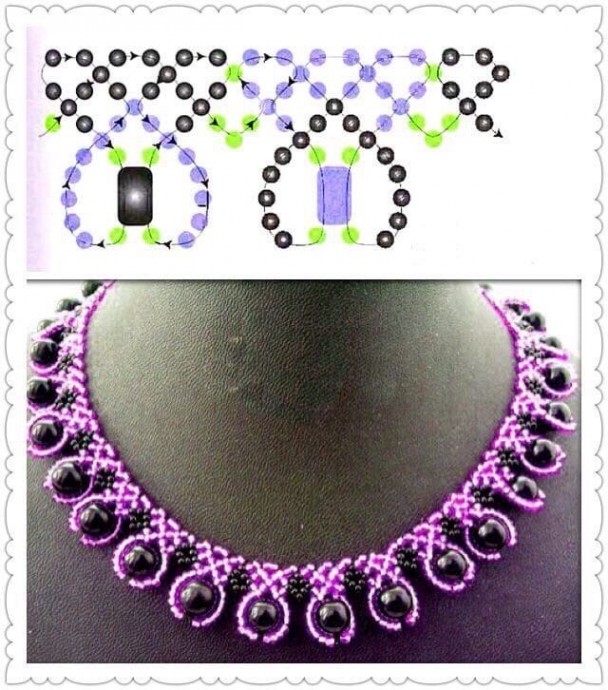 Чудесные колье из бисера