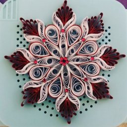 Декоративные елочные подвески в технике квиллинга