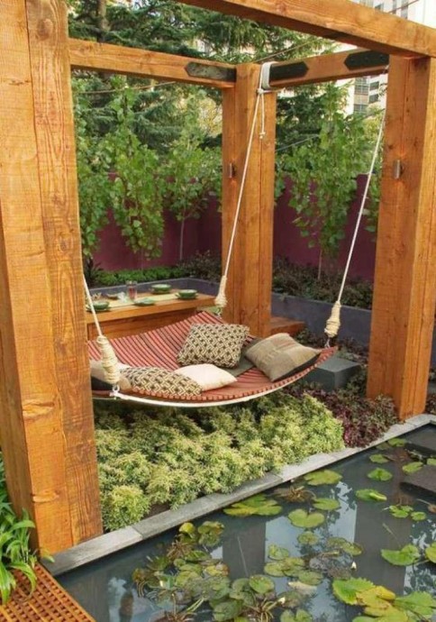 Гамак-качели для сада