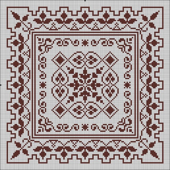 Квадратные мотивы для жаккарда