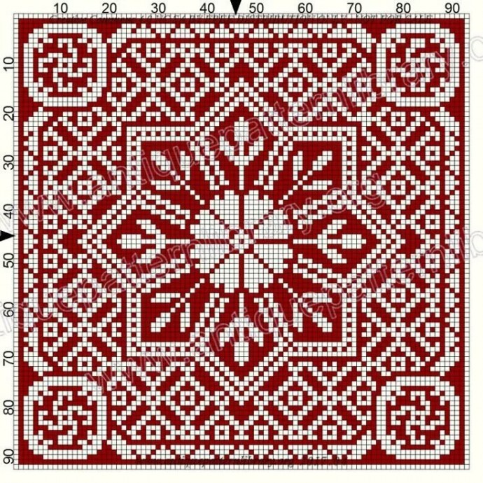 Квадратные мотивы для жаккарда